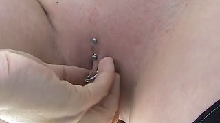 Fabulous german cutie makes her pierced pussy very wet