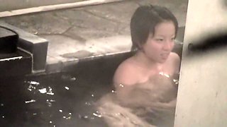 Voyeur cam shooting Asian dolls in the sauna pool nri111 00