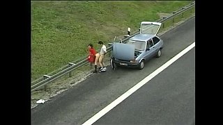 Amateur Swingers Fuck Outdoors at a Bar - Redhead Babe Gets Creampie