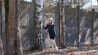 Euro amateur blonde pounded in public cab