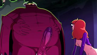 Monster hunt turns into fuck with monsters for Wilma and Daphne cartoon