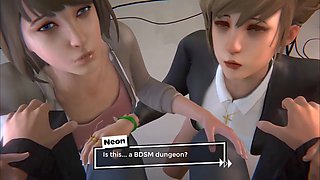 Playing adult games with hot babes in a strange life