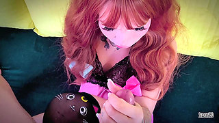 Lots of Cumshots - Cock-thirsty Redhead Takes a Lot of Milk From Her Stepbrother