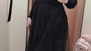 What Words Pop Into Your Head When You Look at the Red-haired Mistress in the Black Dress?