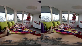 The Spirit Of Xmas Horny - Amateur Redhead Fucks In A Santa Costume