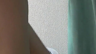 Girls Only Apartment in Japan Busty Uniformed Girls' Miniskirts Thighs Legs and Thong Panties Observed From Under the Desk