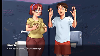 Summertime Saga Judith bathroom fun