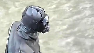 Extreme fetish latex play
