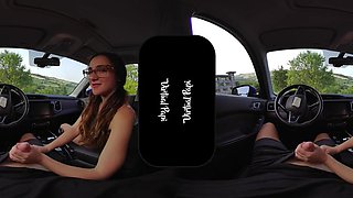 Leggy girl hot VR porn video