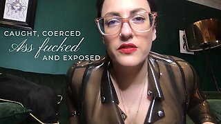 Spanked with Stepmummy's Leather Gloves