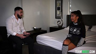Peter Green and Malina Melendez in passionate interracial action