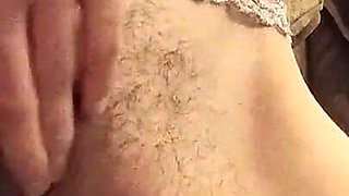 Before Classes in the Bathroom I Jerk off My Hairy Pussy