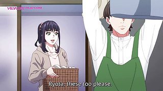 Kitchen Sex Tease: Momoka lets Ryota Finger her Tight Pussy After he Does All the Dishes - HENTAI 2025 (Subtitled)