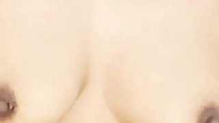 Hijab Wearing Hot Girlfriend Naked Dance While Showing Long Nippled Boobs and Fingering