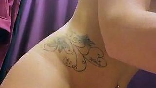 Blonde With Natural Big Boobs Loves Putting A Toy In Her