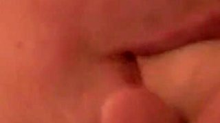 Brunette lady with natural tits likes two cocks