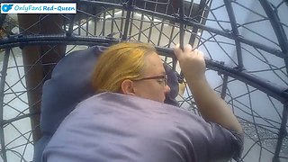 POV outdoor fun with stunning redhead Redqueen in some dreamy camera glasses