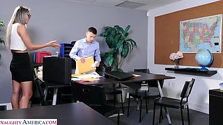 Tough boss Mandy Rhea needs a good fuck from her assistant