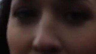 Brunette milf loves to suck a stranger's cock outdoors