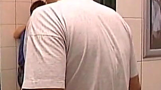 Young Busty Girl Fucked and Cummed in Mouth by Big Cock in Bathroom