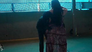 Phat-assed Brunette BBW Alex Blair Goes Nuts In the City At Night, Having Fun With Gibby The Clown