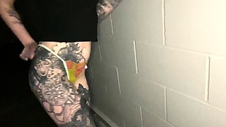 Busty brunette anal solo masturbation