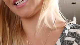 Beautiful blonde stepsis takes a deep dicking