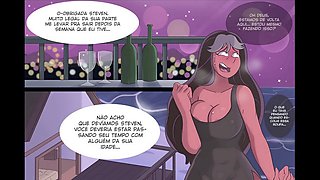 Gothic ebony teen with a petite figure