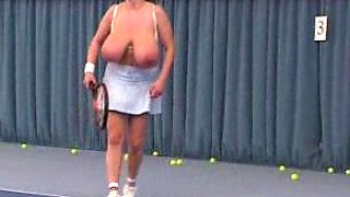 Beautiful Brunette Big Boobs Rides Fake Cock