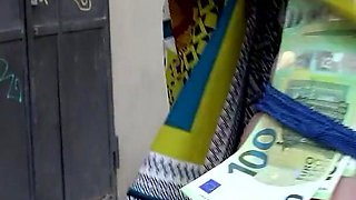 German scout - Natural college teen 18 Bella pickup and fuck at street casting