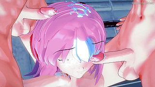 Mega Man X Dive's Nana Gets a Bukkake to Celebrate Her Playable Debut