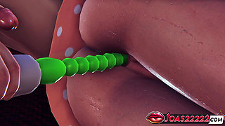 Miela Rule34 3D Animation - Sleepy Girl with Pussy Lick, Anal Vibrator Insertion, and Fingering Leading to Orgasm