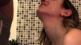 Cute brunette young hookup amateur teen blowjob