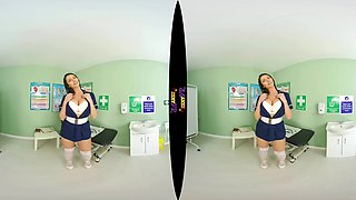 Doctor Doctor - Big Tit Brunette Solo Striptease In The Hospital