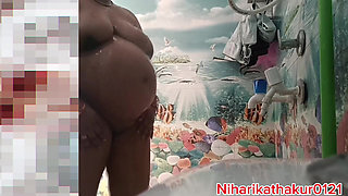 I m bath in bathroom with pussy fucking you guess ?