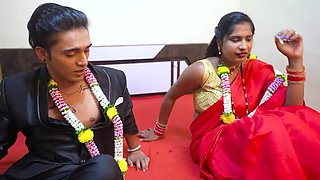 Naughty Desi Indian Couple First Golden Night Lovemaking