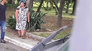 Fat Granny All Holes Destroyed on the Bus Ride