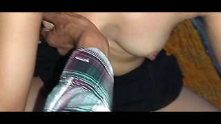 Sucked Cock in His Stepsister's Mouth Then Fucked