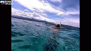 Snorkel Slut in Paradise - Underwater Flash & Naughty Tease