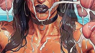 Slut Female Bodybuilder Hard Sex, Curvy Woman with Big Tits Sucking Big Dick, Slave Woman,bdsm