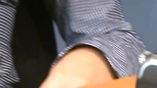 Natural Tits Brunette Secretary Girl Masturbating in Office Break