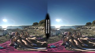 Cheri Josie Poppy Early Spring Nude Beach On A Cold Vacation Day