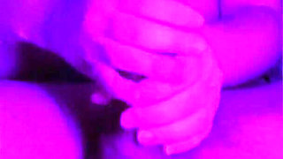 Stepsister Learns to Jerk off My Huge Cock. Close-up with Legs