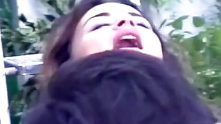 French woman getting her hairy pussy and tight asshole pounded hard