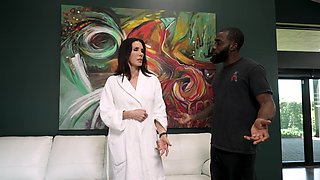 Interracial fucking in doggy style position with sweet Shay Sights