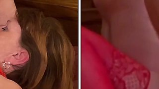 GILF Carmen's Granny in Red Two Position Cocksucker