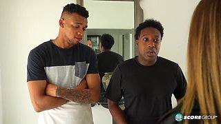 Busty MILF McKenzie Lee perform community service on two big cocks