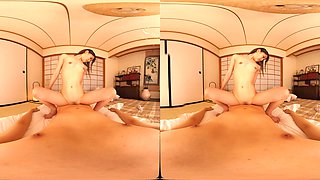 Wonderful Japanese teen seductress VR sex clip