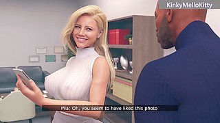 Hot blonde teacher Mia gets blacked in the office - cheating on boyfriend