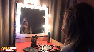 Fakehub halloween - horror video actress confronted with real life uber-sexy which makes her kinky and turns to hardcore porn with passion